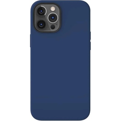 SwitchEasy MagSkin Case - тънък силиконов кейс с вграден магнитен конектор (MagSafe) за iPhone 12 Pro Max (син)