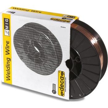 Image 1 of Deca Заваръчна тръбонфлюсова тел за телоподаващо устройство за МИГ заваряване на нисколегирана стомана Deca - ф 0.9 mm, 40-100 A, 2 kg (010816)