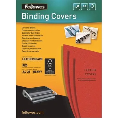 Fellowes Лист, A4, 250 g, матов, FELLOWES "Delta", червен, 25 бр. 5373702 (5373702)