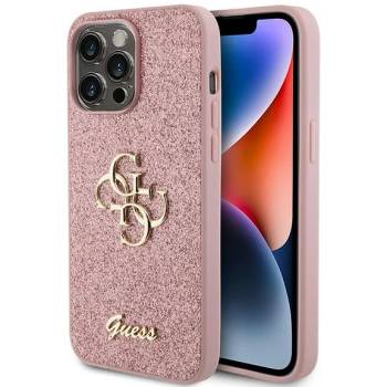 GUESS GUHCP15LHG4SGP iPhone 15 Pro 6.1" pink hardcase Glitter Script Big 4G (GUHCP15LHG4SGP)