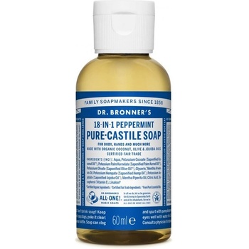 Dr. Bronner's tekuté univerzálne bio mydlo ALL-ONE Peppermint 59 ml