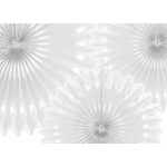 Party Deco Decorative rosettes, white, 20-30cm (1 pc. /3 pcs. )