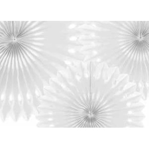 Party Deco Decorative rosettes, white, 20-30cm (1 pc. /3 pcs. )
