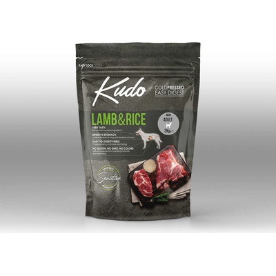 Kudo Low Grain Lamb - Rice Mini Adult - Суха храна за кучета с агнешко месо и ориз за мини породи над 1 година, 3 кг