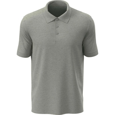 Helios short sleeve men's polo heather grey