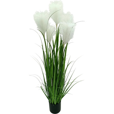 Umelá biela pampová tráva v kvetináči 120 cm Garden Line