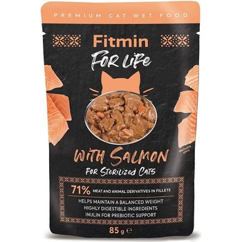 Fitmin For Life cat sterilized salmón 85 g