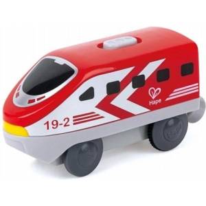 Hape Локомотив Intercity на батерии, червен (1088E3786)