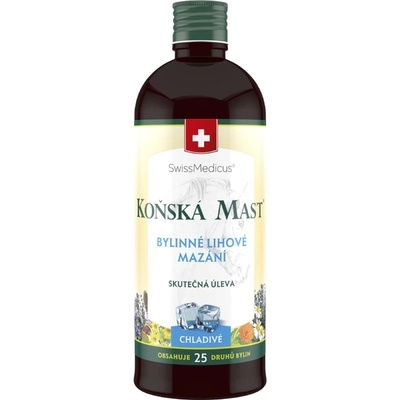 SwissMedicus Koňská Mast® Bylinné lihové mazání CHLADIVÉ 400 ml