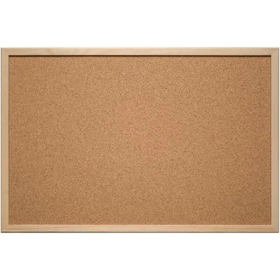 Eurosupplies korková tabule dřevěný rám 90 x 60 cm