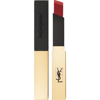 Yves Saint Laurent Rouge Pur Couture The Slim tenký zmatňujúci rúž s koženým efektom 23 Mystery Red 2,2 g