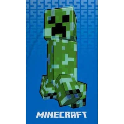 Carbotex Minecraft SSS plážová osuška modrá 70 x 140 cm