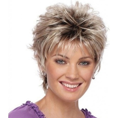 Pixie Aiylmz Dámská krátká paruka se střihem – Zboží Dáma