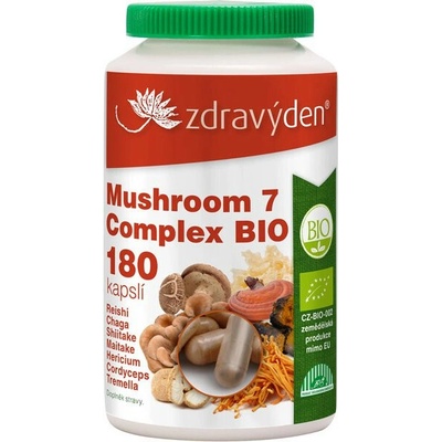 Zdravý den Mushroom 7 Complex BIO 180 kapsúl
