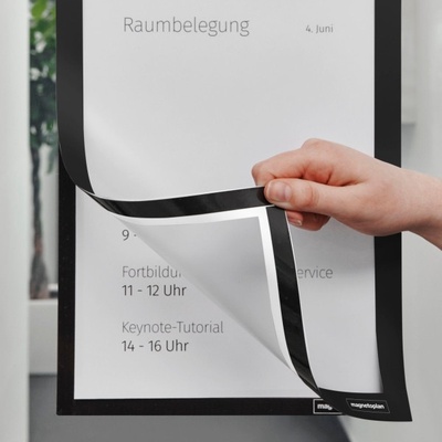 Magnetoplan Magnetofix samolepící magnetický rámeček, 2 ks černý A5