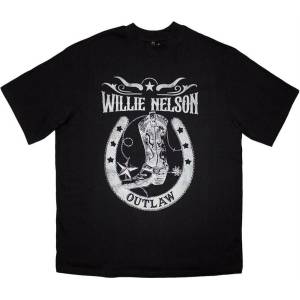 Willie Nelson Outlaw Oversized Black M Риза (WNOSTS15MB02)