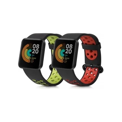 kwmobile 2x Гривна за Xiaomi Mi Watch Lite / Redmi Watch - черен - 48868