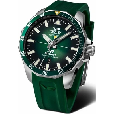 Vostok Europe NH35/225A710 zelený gumový řemínek