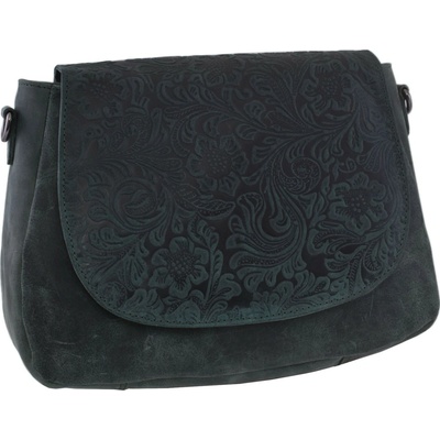 Mercucio dámská kožená crossbody kabelka zelená 420706