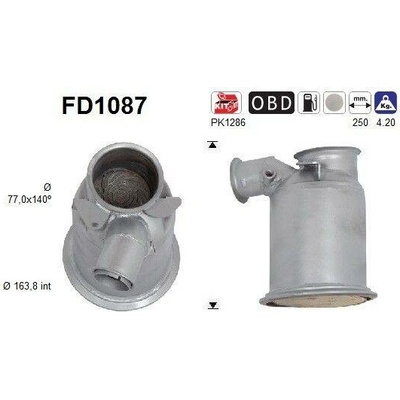 Filtr sazových částic, výfukový systém AS FD1087
