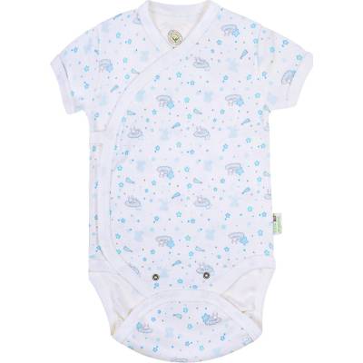 Bio Baby Боди с къс ръкав Bio Baby - Органичен памук, 62 cm, 3-4 месеца, синьо (97220104)