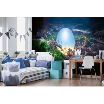 DIMEX ART s. r. o Самозалепваща се флизелинова фототапета леговище на дракон, яйца 375 x 250 см