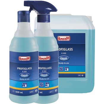 Buzil Profiglass G522 Classic čistič na sklo s antisoiling efektem Ready-to-use pH 7-8 600 ml