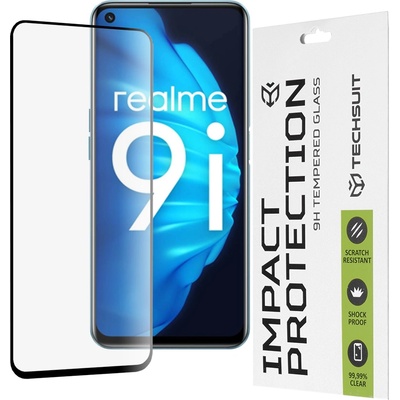 Techsuit Протектор за Realme 9i / 9 5G / 9 Pro / 8i / Narzo 50 / Oppo A76 / A96 / OnePlus Nord CE 2 Lite 5G - 111D Full Cover / Full Glue Glass - черен