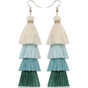 HARAHU Обици qu-32607 - Тюркоаз kp32607 (qu-32607)