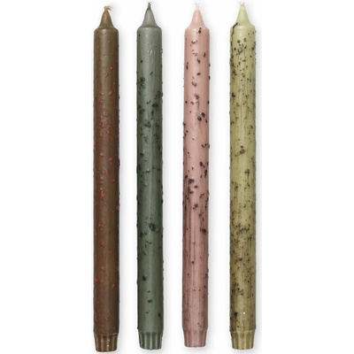 ferm LIVING Kónická sviečka MURA 30 cm, sada 4 ks