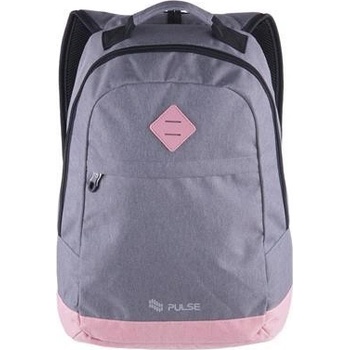 Pulse batoh s priehradkou na notebook Bicolor sivý-ružová