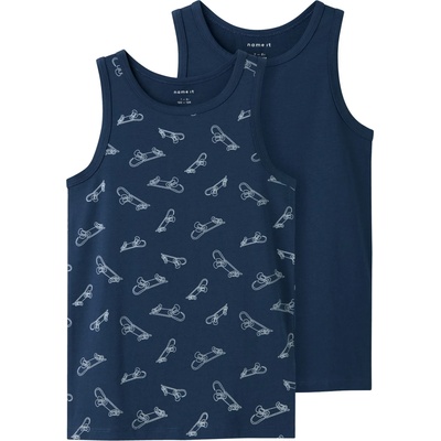 Name it Детски топ Name it Kid's Tank Top Titan Skater 2-Packs Top - Titan / Titan - размер 122/128 (EU) (704-6377-0112)