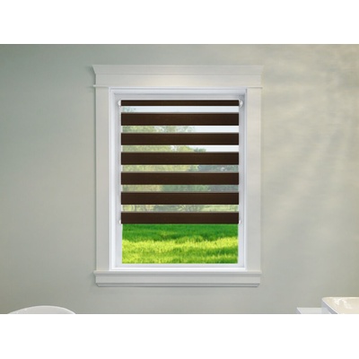 Fexi Roleta Den a noc, Origin hořká čokoláda, A 006b 150x83 cm levá-bílá