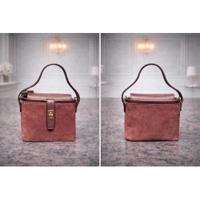 Max Original Leather Dámska kožená kabelka bordo