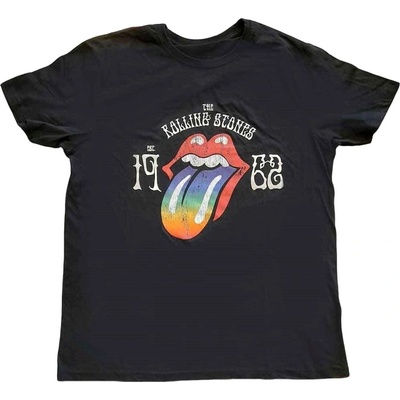 The Rolling Stones Sixty Rainbow Tongue '62 Black L Риза (RSTS170MB03)