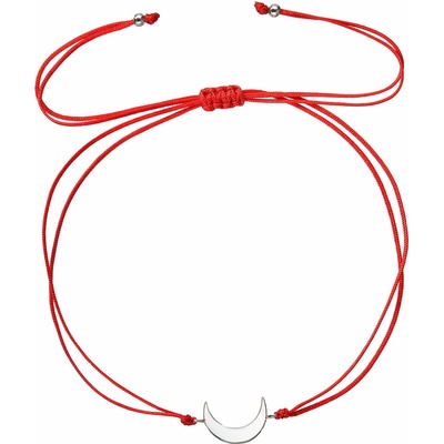PAVONA Kabbalah náramok so strieborným mesiacom 13044.3 red