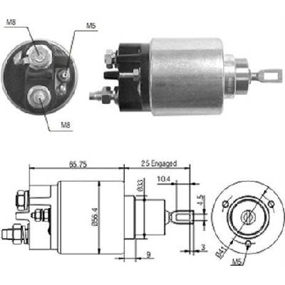 Elektromagnetický spínač, startér MAGNETI MARELLI 940113050208