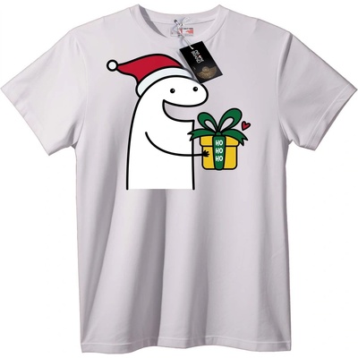NOONEBRAND Тениска Дядо Коледа Червей - 7XL, White