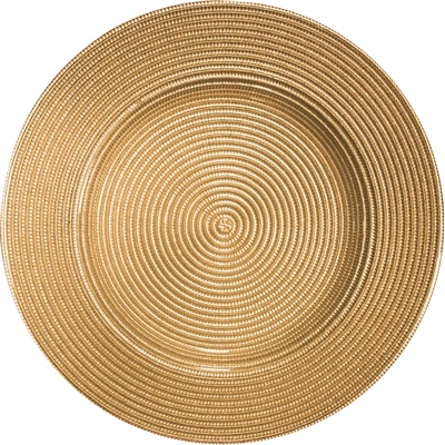Horecano HORECANO-WICKED-Подложна чиния стъкло Ø32cm GOLD/CIRCLES (HC-59409/59231)(SML 170) (0159409)