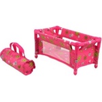 Teddies Кошара за кукли метал/пластмаса сгъваема в текстилна чанта 27x14x10см (00160012)