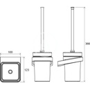 Ravak 10° TD 410 držák s nádobkou a WC štětkou - X07P330
