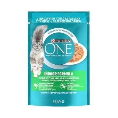 Purina One Indoor tuniak fazuľa 85 g
