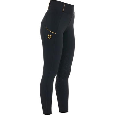 Equestro jazdecké legíny s vysokým pásom Black Yellow