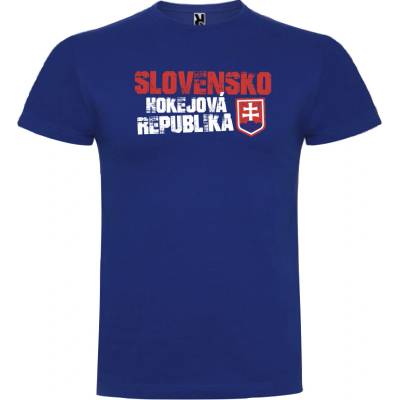 Superfutbal detské tričko Slovensko hokejová republika kráľovsky modré