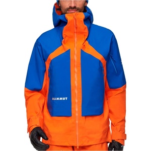 Mammut Мъжко водоустойчиво яке Mammut Eiger Nordwand Pro Hardshell Hooded Jacket Waterproof jacket - Eiger Orange / Eiger Blue - размер XXL (002-3668-0315)