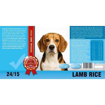 Bardog Lamb & Rice 24/15 jehněčí maso s rýží 4 kg