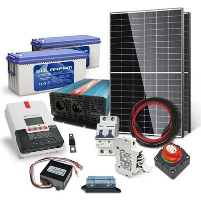 SOLARFAM solární sestava ostrovní SOLARFAM 740Wp 24V baterie 200Ah měnič 230VAC 2000W