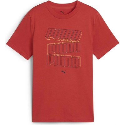 Puma Essentials Logo Lab Hog Tee B červená