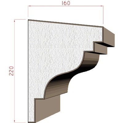 Dekora-Stuck Průběžná římsa 220x160mm 315060