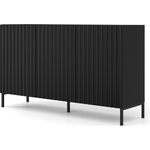 BIM Furniture Комод surf 3d 150 см, черен мат, черни крака (surfcab150bblegs)